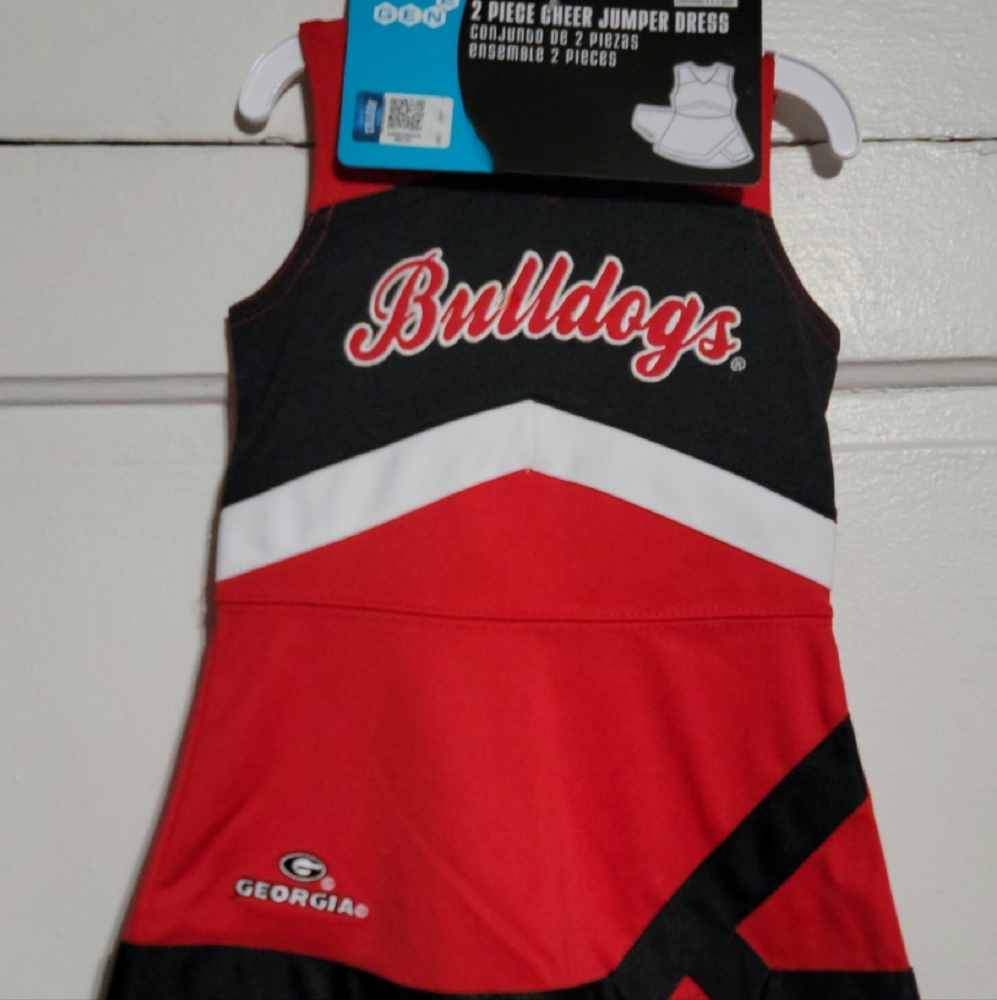 12 months Georgia Bulldog cheer dress